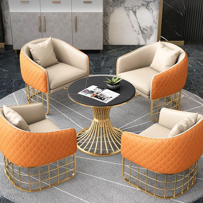 Contemporary Sintered Stone Kitchen Dining Table Round Standard Dining Table with Pedestal Base Clearhalo ' dining_table' 'Dining Tables & Seating' 'Dining Tables' 'furn' 'furn_dining_table' 'Furniture' 'furniture_dining_table' 'Kitchen & Dining Furniture' 'kitchen&dining_furn' 'kitchen' 'kitchen_dining_table' 1200x1200_c080fc48-165e-4248-8d13-df3ed34dca41