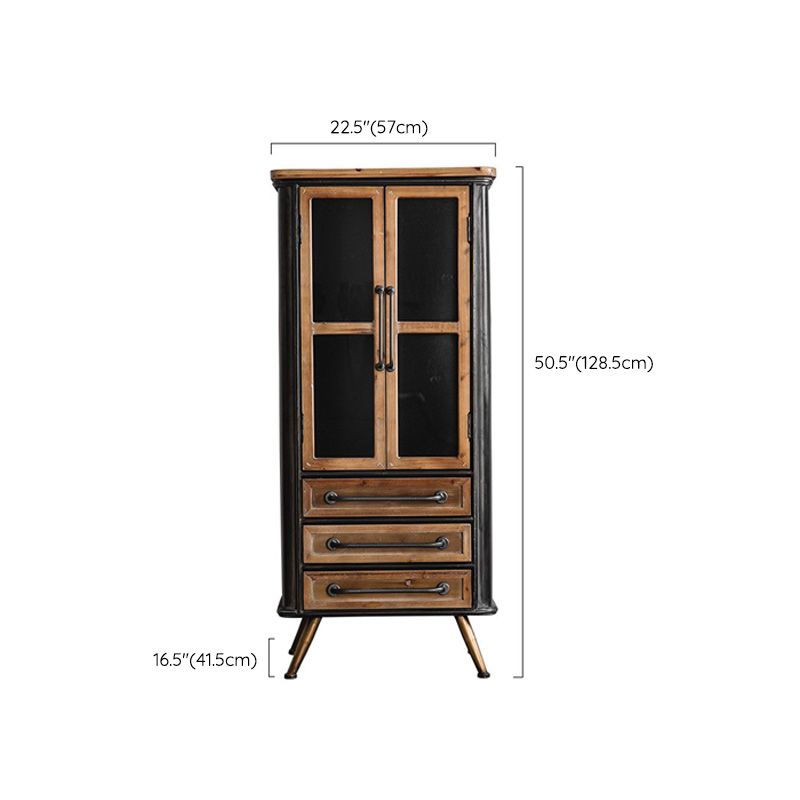 Industrial Cabinet Bar Pulls With Stroge Rectangle Distressed Wood Accent Cabinet Clearhalo 'Cabinets & Chests' 'cabinets_chests' 'furn' 'furn_cabinets_chests' 'Furniture' 'Living Room Furniture' 1200x1200_c0816766-4ab2-4288-9e3b-147ae54abe01