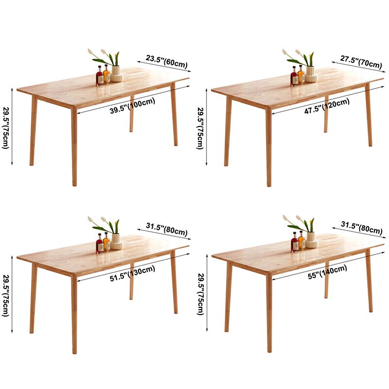 Rectangle Wood Color Dining Table Solid Wood Table Contemporary with 4 Legs Clearhalo ' dining_table' 'Dining Tables & Seating' 'Dining Tables' 'furn' 'furn_dining_table' 'Furniture' 'furniture_dining_table' 'Kitchen & Dining Furniture' 'kitchen&dining_furn' 'kitchen' 'kitchen_dining_table' 1200x1200_c08186c0-766c-4954-b583-85fb2b4c2b6f