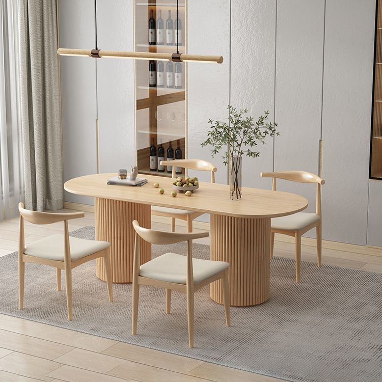 Contemporary Solid Wood Dining Table Set 1/5/7 Pieces Home Dining Room Set Clearhalo 'Dining Room Sets' 'Dining Tables & Seating' 'dining_room_set' 'furn' 'furn_dining_room_set' 'Furniture' 'Kitchen & Dining Furniture' 1200x1200_c0821386-12f2-45b6-b047-cde8dedf8759