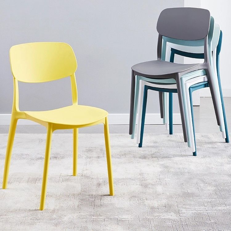 Contemporary Style Dining Chair Plastic Kitchen Dining Armless Single Chair Clearhalo ' kitchen&dining_furn' 'Dining Chairs' 'Dining Tables & Seating' 'dining_chair' 'furn' 'furn_dining_chair' 'Furniture' 'furniture_dining_chair' 'Kitchen & Dining Furniture' 'kitchen' 1200x1200_c0822195-edab-4062-b4f7-629a7a39a304