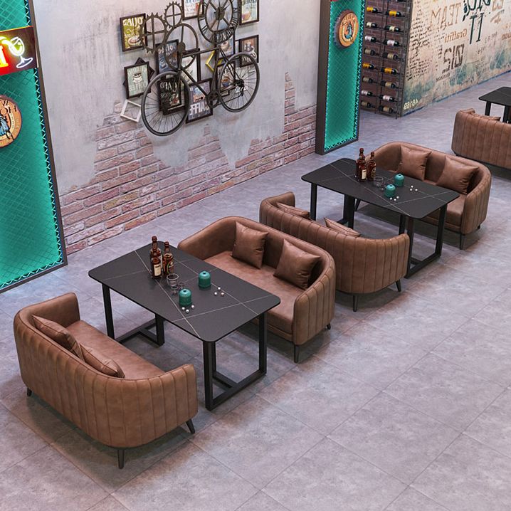 Industrial Style Dining Table Black Base Dining Table for Dining Room Clearhalo 'Dining Tables & Seating' 'Dining Tables' 'dining_table' 'furn' 'furn_dining_table' 'Furniture' 'furniture_dining_table' 'Kitchen & Dining Furniture' 'kitchen' 'kitchen_dining_table' 1200x1200_c08230c7-321c-4493-97f6-ae1f504408d1