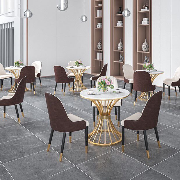 1/2/3/4/5 Pcs Metal Glam Dining Room Set with Round Table Dinette Set Clearhalo 'Dining Room Sets' 'Dining Tables & Seating' 'dining_room_set' 'furn' 'furn_dining_room_set' 'Furniture' 'furniture_dining_room_set' 'Kitchen & Dining Furniture' 'kitchen&dining_furn' 'kitchen' 1200x1200_c082caaf-53a1-4398-9790-a470086ca1cf