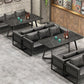 Metal Industrial Rectangle Dining Table Sintered Stone Table with Sled Base Clearhalo ' dining_table' 'Dining Tables & Seating' 'Dining Tables' 'furn' 'furn_dining_table' 'Furniture' 'furniture_dining_table' 'Kitchen & Dining Furniture' 'kitchen&dining_furn' 'kitchen' 'kitchen_dining_table' 1200x1200_c082e371-944a-4bd2-8ec2-89e3ead77b36