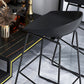 Glam Acrylic Bar Stools Low Back Dining Stools with Metal Base