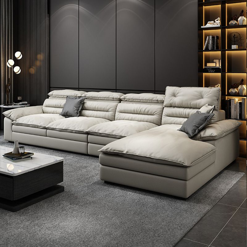 Square Arm Cushion Back Contemporary Removable Cushions Sofa & Chaise Clearhalo 'furn' 'furn_sectionals' 'Furniture' 'furniture_sectionals' 'kitchen' 'kitchen_sectionals' 'Living Room Furniture' 'Sectionals' 1200x1200_c083c67c-79f7-4128-a00d-d575880f1f7f