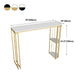 Glam Style Bar Table Stone Top Iron Base Pub Table with Shelf for Living Room, Only Table Clearhalo 'Bar Furniture' 'Bar Tables' 'bar_tables' 'furn' 'furn_bar_tables' 'Furniture' 'furniture_bar_tables' 'Kitchen & Dining Furniture' 1200x1200_c084f6c8-7ba6-47b1-8bc3-c107239bef04