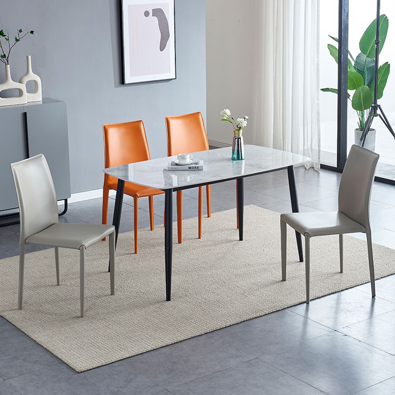Scandinavian Style Solid Back Dining Chairs Leather Dining Armless Side Chairs Clearhalo ' kitchen&dining_furn' 'Dining Chairs' 'Dining Tables & Seating' 'dining_chair' 'furn' 'furn_dining_chair' 'Furniture' 'furniture_dining_chair' 'Kitchen & Dining Furniture' 'kitchen' 1200x1200_c0854588-6ed4-425a-9848-540a0d573b4f