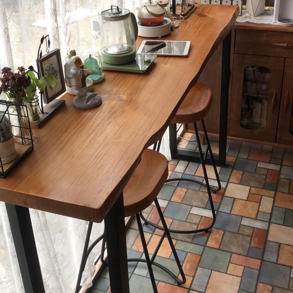 Tavolo da bar moderno di rettangolo tavolo da bar in legno massiccio per interno