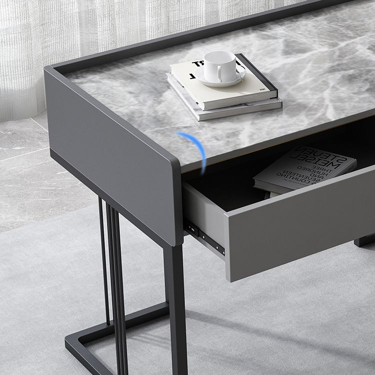 19.68 "W Industrial Rechthoekige Office Desk Antique Finish Computer Desk met metalen benen