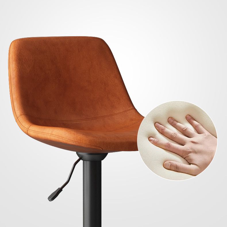 Home Footrest Adjustable Height Stool Contemporary Leather Barstool Clearhalo 'Bar Furniture' 'Bar Stools' 'bar_stools' 'furn' 'furn_bar_stools' 'Furniture' 'Kitchen & Dining Furniture' 1200x1200_c086c908-ffce-44c8-8bf8-aed3db8d9ca0