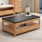 Rectangular 4 Legs Base Design Solid Wood Table with Drawer Coffee Table