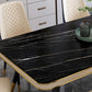 Moderno rettangolo 1/4/5/6/7 pezzi tavolo da pranzo set di gambe nere set di dinette interno