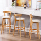 Industrial Backrest Armless Counter Stool Rubber Wood Bar Stool with Cushion for Cafe Clearhalo 'Bar Furniture' 'Bar Stools' 'bar_stools' 'furn' 'furn_bar_stools' 'Furniture' 'Kitchen & Dining Furniture' 1200x1200_c0891066-913d-49f0-93aa-a215b77e75a7