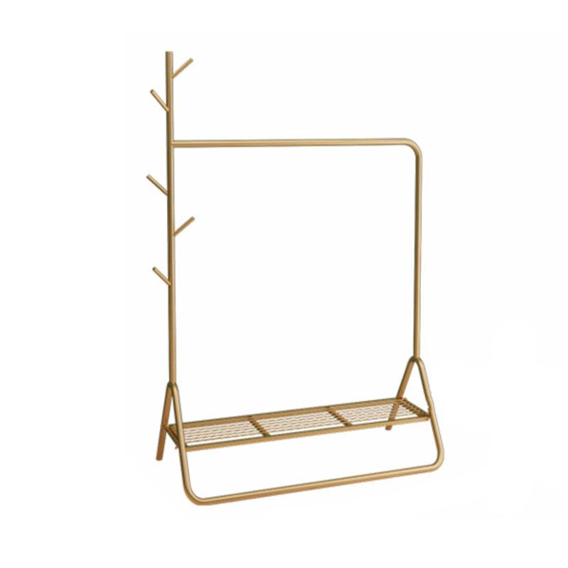 Modern Hall Stand Metal Hanging Rail Stanking y 5 ganchos Kit de entrada