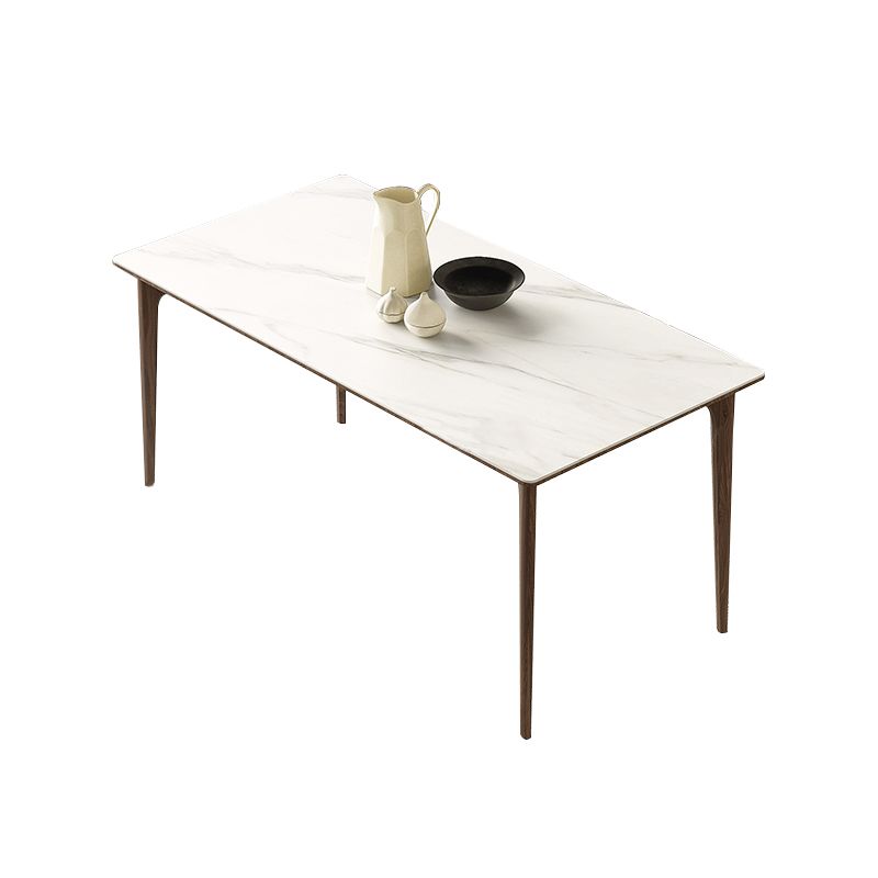 Medieval Modern Sintered Stone Table Rectangle Table with 4 Wooden Legs Clearhalo ' dining_table' 'Dining Tables & Seating' 'Dining Tables' 'furn' 'furn_dining_table' 'Furniture' 'furniture_dining_table' 'Kitchen & Dining Furniture' 'kitchen&dining_furn' 'kitchen' 'kitchen_dining_table' 1200x1200_c08b0ad1-677a-4e2d-b259-270d187734cc