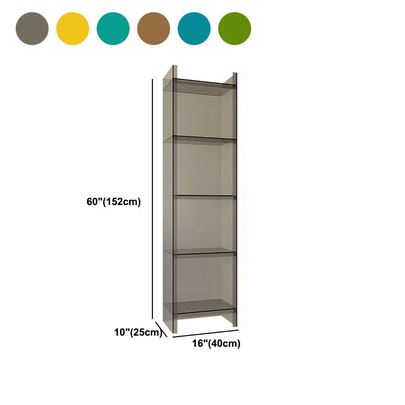 Vertical Closed Back Standard Bookshelf Glam Acrylic Bookshelf for Home Clearhalo 'Bookcases' 'furn' 'furn_bookcases' 'Furniture' 'furniture_bookcases' 'kitchen' 'kitchen_bookcases' 'Living Room Furniture' 'Office Furniture' 1200x1200_c08bb89b-93dd-43b0-8810-0c3a97f7997f