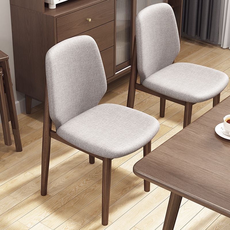 Scandinavian Style Linen Dining Chairs Solid Back Chair for Home Clearhalo 'Dining Chairs' 'Dining Tables & Seating' 'dining_chair' 'furn' 'furn_dining_chair' 'Furniture' 'Kitchen & Dining Furniture' 1200x1200_c08d0ff9-fb87-4d02-9579-b4a01b8ae16a