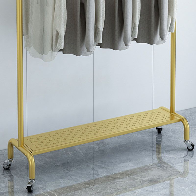 Glam Coat Rack Hanging Rail Lower Shelf 4 Hooks Entryway Coat Hanger Clearhalo 'Entry & Mudroom Furniture' 'furn' 'furn_hall_tree_coat_racks' 'Furniture' 'Hall Trees & Coat Racks' 'hall_tree_coat_racks' 1200x1200_c08f9a4d-8037-4ae6-bc74-bd6399114860