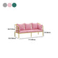 Golden Frame Pillow Back Sofa with Pillow Top Arm for Apartment
