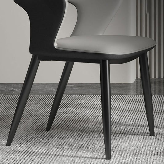 Minimalist Design Arm Open Back Side Chairs Faux Leather Side Chair Clearhalo 'Dining Chairs' 'Dining Tables & Seating' 'dining_chair' 'furn' 'furn_dining_chair' 'Furniture' 'furniture_dining_chair' 'Kitchen & Dining Furniture' 1200x1200_c0904914-9066-449d-aba3-23f3b0335d21