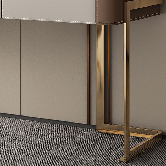 Glam Stone Writing Desk 29.53 Zoll großer Büroschreibtisch mit Schubladen