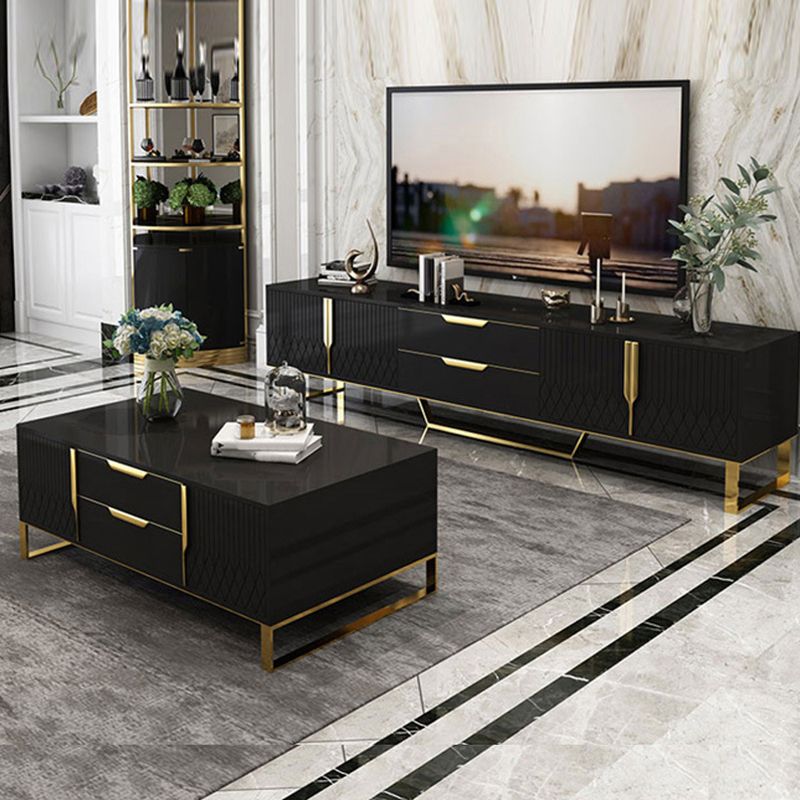 Wooden TV Media Console Modern Media Console TV Stand with Drawers Clearhalo 'furn' 'furn_tv_stands_entertainment_centers' 'Furniture' 'Living Room Furniture' 'TV Stands & Entertainment Centers' 'TV Stands & Media Storage Furniture' 'tv_stands_entertainment_centers' 1200x1200_c0922425-db2a-4e10-8684-2d70a91daa58