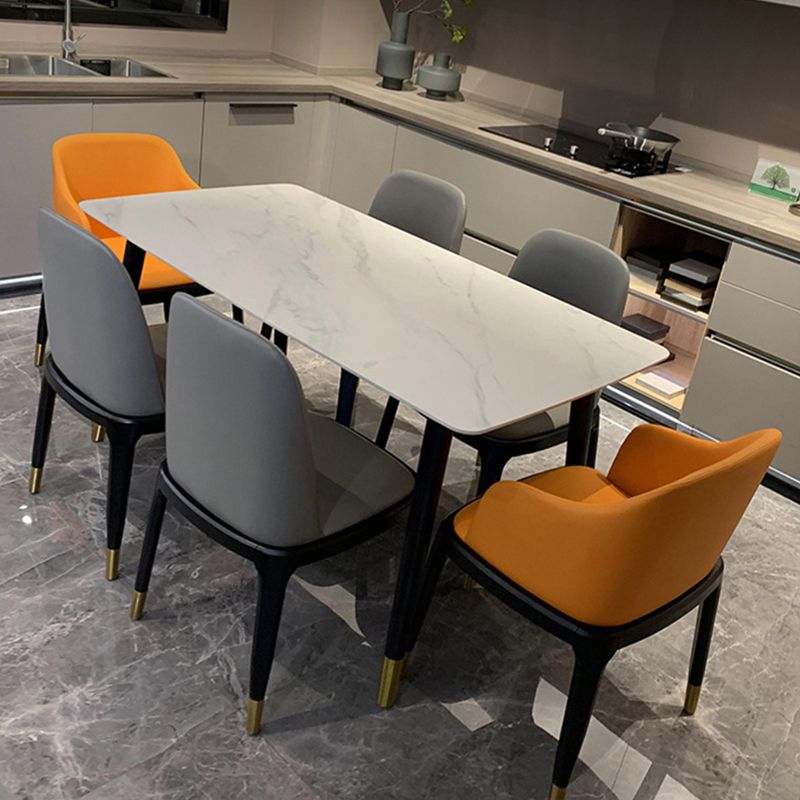 Rectangle Luxury Style Dining Table Two-Color Fixed Table with Sintered Stone Clearhalo ' dining_table' 'Dining Tables & Seating' 'Dining Tables' 'furn' 'furn_dining_table' 'Furniture' 'furniture_dining_table' 'Kitchen & Dining Furniture' 'kitchen&dining_furn' 'kitchen' 'kitchen_dining_table' 1200x1200_c0928b3e-038d-4020-be78-b2baf3cc9aeb