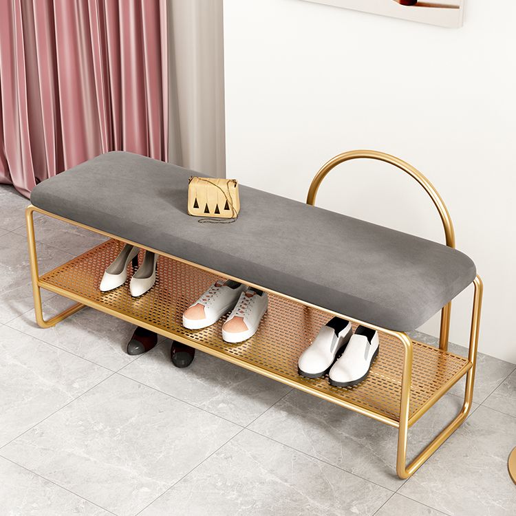 Glam Seating Bench Cushioned Shoe Storage Rectangle Entryway and Bedroom Bench Clearhalo 'Benches' 'Chairs & Seating' 'furn' 'furn_benches' 'Furniture' 'Living Room Furniture' 1200x1200_c0939daa-6a59-4ca2-9113-2f11b33034ae