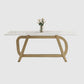 Rectangle Stainless Steel Dining Site Table Luxury Style Dinette Table for Home Clearhalo ' dining_table' 'Dining Tables & Seating' 'Dining Tables' 'furn' 'furn_dining_table' 'Furniture' 'furniture_dining_table' 'Kitchen & Dining Furniture' 'kitchen&dining_furn' 'kitchen' 'kitchen_dining_table' 1200x1200_c095d509-0b44-4be7-bfe5-307c198abbca