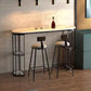 Glam Sintered Stone Bistro Bar Table Oval Metal Base Bar Table with Storage Clearhalo 'Bar Furniture' 'Bar Tables' 'bar_tables' 'furn' 'furn_bar_tables' 'Furniture' 'Kitchen & Dining Furniture' 1200x1200_c0974a56-cce3-4af7-bc28-726ac89a9ed7