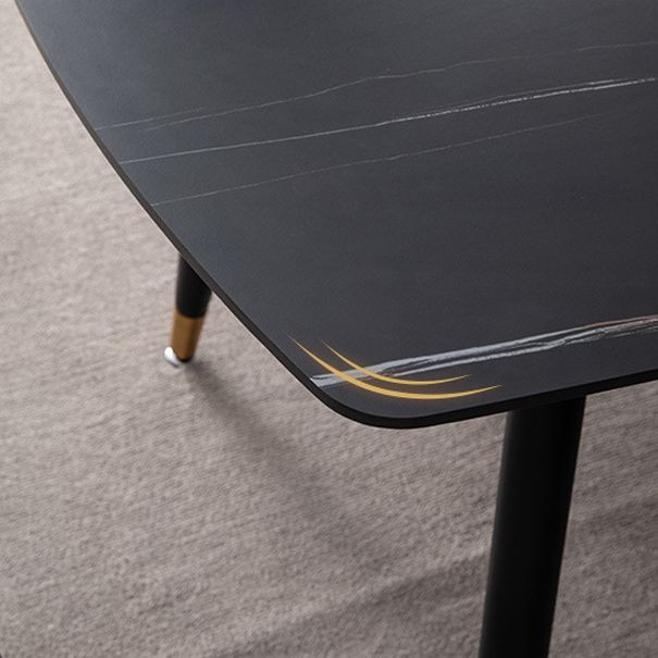 Metal Modern Rectangular Dining Table Sintered Stone Table for Kitchen and Dining Room Clearhalo ' dining_table' 'Dining Tables & Seating' 'Dining Tables' 'furn' 'furn_dining_table' 'Furniture' 'furniture_dining_table' 'Kitchen & Dining Furniture' 'kitchen&dining_furn' 'kitchen' 'kitchen_dining_table' 1200x1200_c0980cd3-b813-49ac-959b-ec6ecb0d47f0