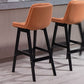 Moderner Rubberwood Footstütze Barstool Low Back Restaurant Hocker