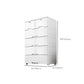 White Plastic Storage Cabinet with Legs Contemporary Wardrobe Armoire