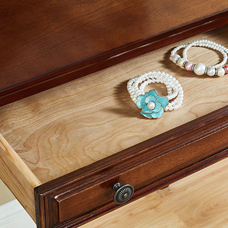 Solid Wood Vanity Makeup Table Set Traditional 1 Drawer Dressing Table