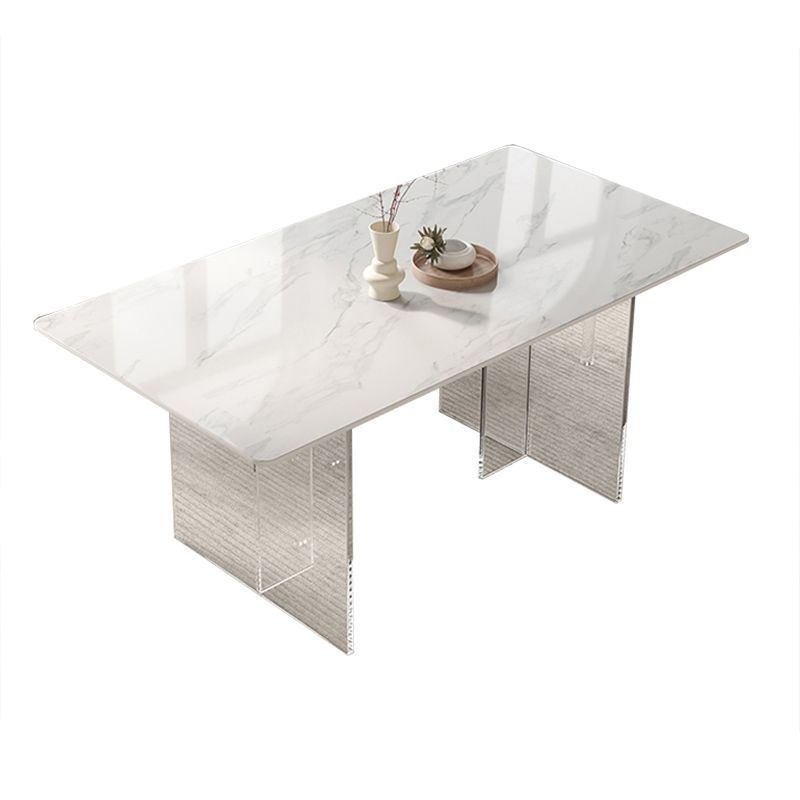 Acrylic Contemporary Dining Set 1/2/5 Pcs Rectangle Dining Table Set for Home Clearhalo 'Dining Room Sets' 'Dining Tables & Seating' 'dining_room_set' 'furn' 'furn_dining_room_set' 'Furniture' 'Kitchen & Dining Furniture' 1200x1200_c09a6f38-ce24-49d1-bff9-9cefd4b89a21