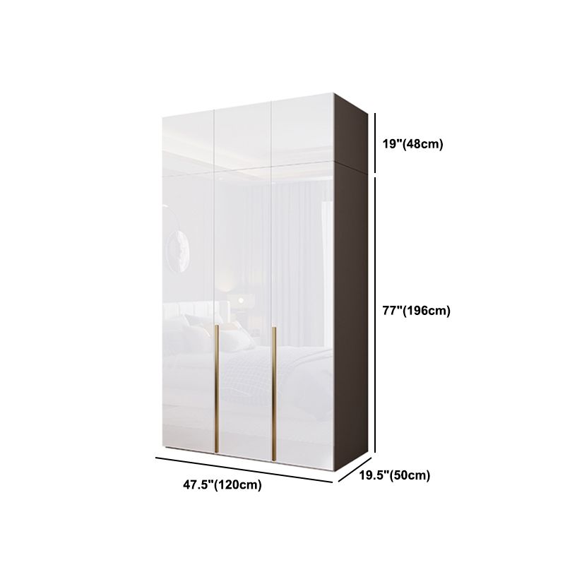 Contemporary Wooden Wardrobe White Colour Soft Close Door Wardrobe Closet Clearhalo 'Armoires & Wardrobes' 'armoires_wardrobes' 'Bedroom Furniture' 'furn' 'furn_armoires_wardrobes' 'Furniture' 1200x1200_c09a91b5-0be9-4254-a037-44688c3c46ee