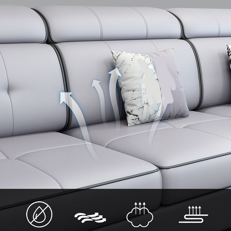 133.0 7 "l Hedendaags genaaide kussen achterste bank en chaise met opslag