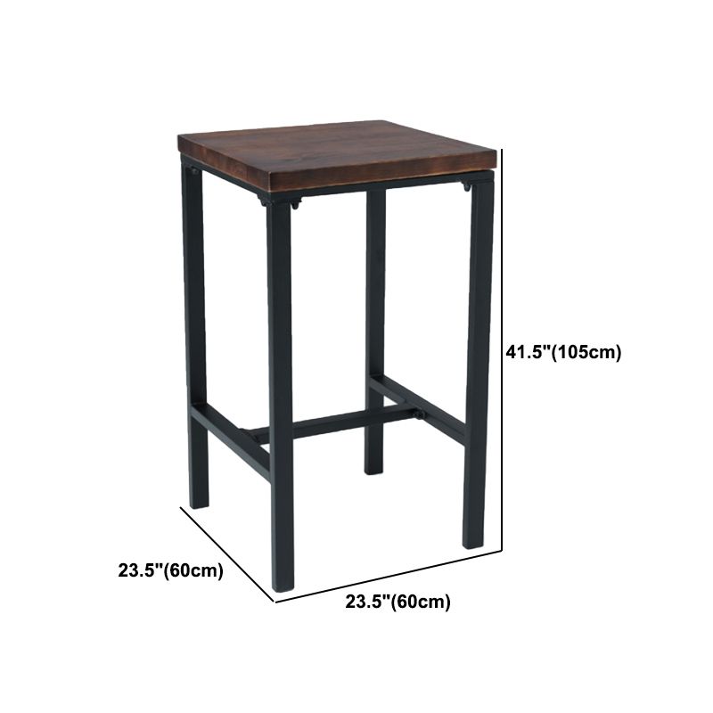 Juego de mesa de Bar Industrial de 1/3/4/5 piezas, mesa cuadrada de madera de pino para cafetería