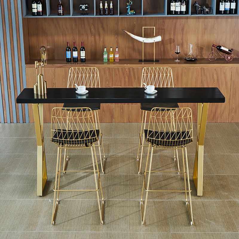 42-inch Height Cocktail Bar Table Nordic Black Wood Top Table for Dining Room Clearhalo 'Bar Furniture' 'Bar Tables' 'bar_tables' 'Furniture' 'furniture_bar_tables' 'Kitchen & Dining Furniture' 'kitchen&dining_furn' 'kitchen' 1200x1200_c09db1b7-d5fa-4b72-9f94-884eeca0746f