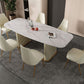 Metal Modern Rectangle Dining Table Sintered Stone Table for Kitchen and Dining Room Clearhalo ' dining_table' 'Dining Tables & Seating' 'Dining Tables' 'furn' 'furn_dining_table' 'Furniture' 'furniture_dining_table' 'Kitchen & Dining Furniture' 'kitchen&dining_furn' 'kitchen' 'kitchen_dining_table' 1200x1200_c09de41f-7fee-4c06-9ee0-6da403e216f5