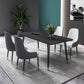 Designer Style Sintered Stone Dining Set 1/2/5/7 Pieces Rectangle Dining Table with Chairs Clearhalo 'Dining Room Sets' 'Dining Tables & Seating' 'dining_room_set' 'furn' 'furn_dining_room_set' 'Furniture' 'furniture_dining_room_set' 'Kitchen & Dining Furniture' 1200x1200_c09e80d3-a231-4b0f-b2cb-12200533b3f8