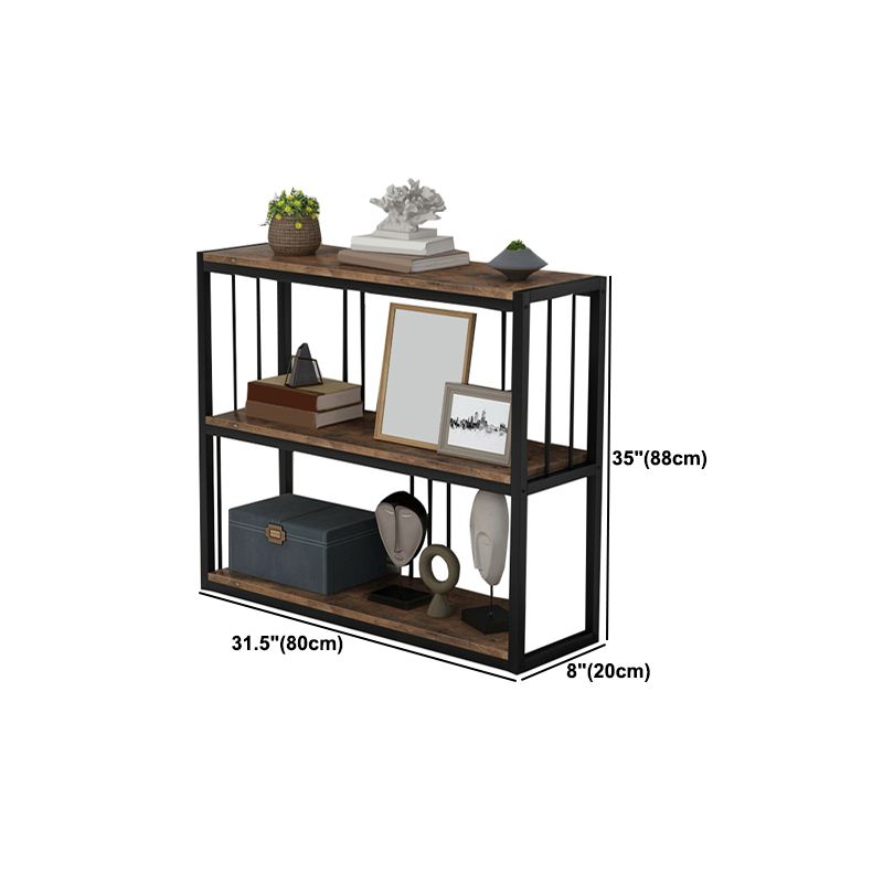 Console del pavimento del pavimento del rettangolo moderno con console in legno massiccio di metà secolo