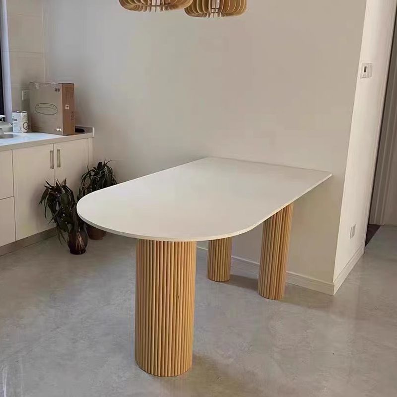 Simple Rectangle Dinner Table Dining Room Solid Wood Dining Table Clearhalo 'Dining Tables & Seating' 'Dining Tables' 'dining_table' 'furn' 'furn_dining_table' 'Furniture' 'Kitchen & Dining Furniture' 1200x1200_c09f04a8-f373-4506-ad9a-3245de849e8a