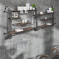 Metal Floating Bookcase Industrial Style Wall Mounted Closed Back Shelf Clearhalo 'Bookcases' 'furn' 'furn_bookcases' 'Furniture' 'furniture_bookcases' 'kitchen' 'kitchen_bookcases' 'Living Room Furniture' 'Office Furniture' 1200x1200_c09fbf22-666d-4398-bdbf-f0814d07aca4