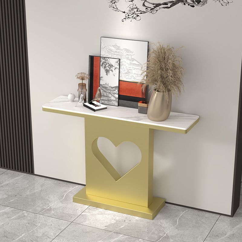 グラム長方形の鉄コンソールテーブルステイン耐性台座屋外コンソールテーブル