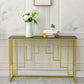 Console in pietra glam tavolo da 12 "w -rettangolo di accento per la sala