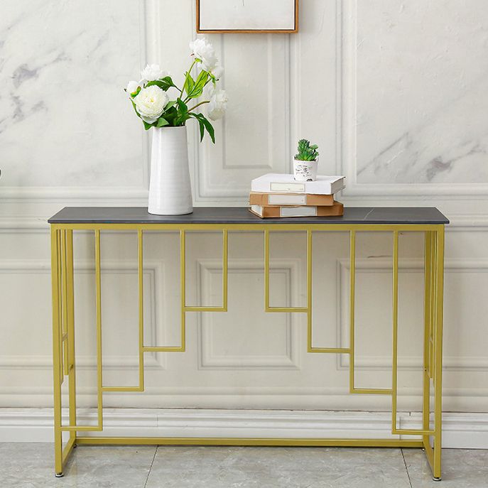 Console in pietra glam tavolo da 12 "w -rettangolo di accento per la sala