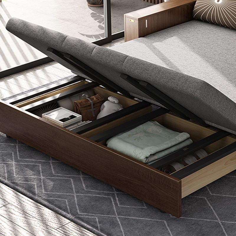 Solid Wood Farmhouse Removable Futon Sleeper Sofa with Storage