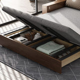 Sofá de durmiente de futón extraíble de granja de madera sólida con almacenamiento